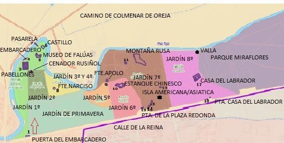 Mapa-Jardín-del-Príncipe-Aranjuez
