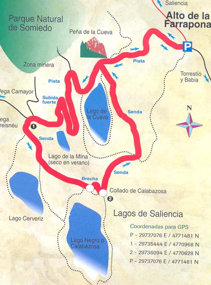 mapa-ruta-de-los-Lagos-de-Saliencia-Somiedo