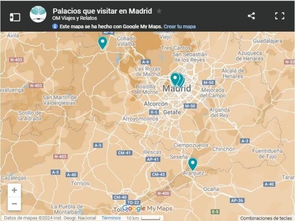 mapa-google-Palacios-que-visitar-en-Madrid