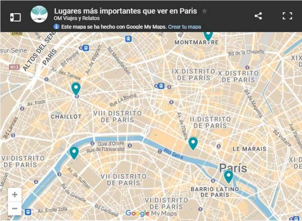 mapa-google-lugares-más-importantes-que-ver-en-Paris