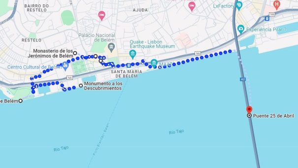 mapa-google-lugares-de-interés-que-ver-en-3-días-en-Lisboa-día-1