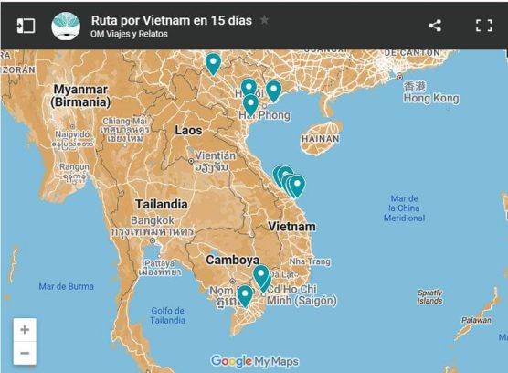 mapa-google-ruta-por-Vietnam-15-días
