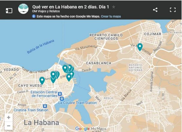 mapa-google-què-ver-en-La-Habana-en-2-días-día-1