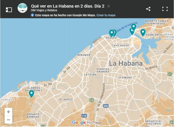 mapa-google-què-ver-en-La-Habana-en-2-días-día-2