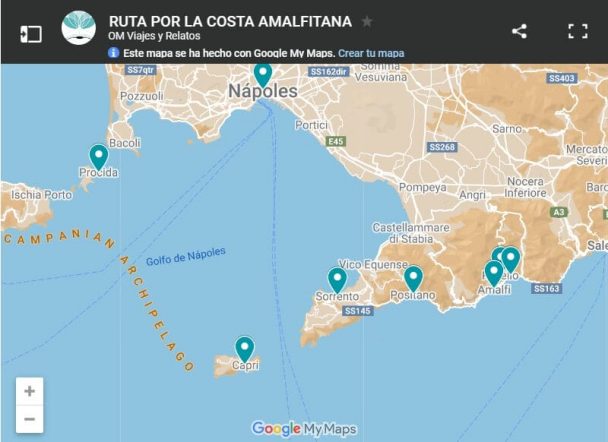 mapa-google-ruta-por-la-costa-Amalfitana