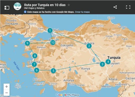 mapa-google-ruta-por-Turquía-10-días