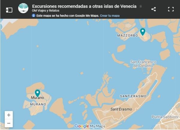 mapa-google-excursiones-recomendadas-a-otras-islas-de-Venecia
