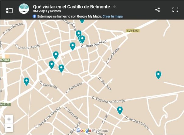 mapa-google-qué-visistar-en-el-Castillo-de-Belmonte